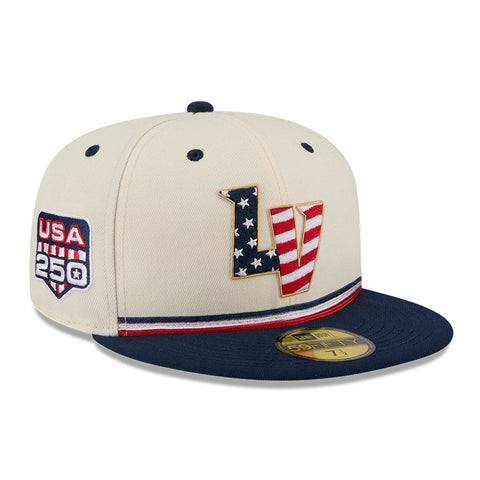 New Era 59Fifty 2026 MLB 4th of July Las Vegas Aviators 250th Anniversary Patch Hat - White, Royal New Era
