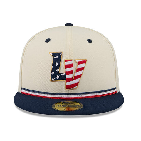 New Era 59Fifty 2026 MLB 4th of July Las Vegas Aviators 250th Anniversary Patch Hat - White, Royal New Era
