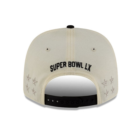 New Era 9Seventy Seattle Seahawks 2026 Super Bowl Champions Patch Locket Room Snapback Hat - Stone, Black New Era