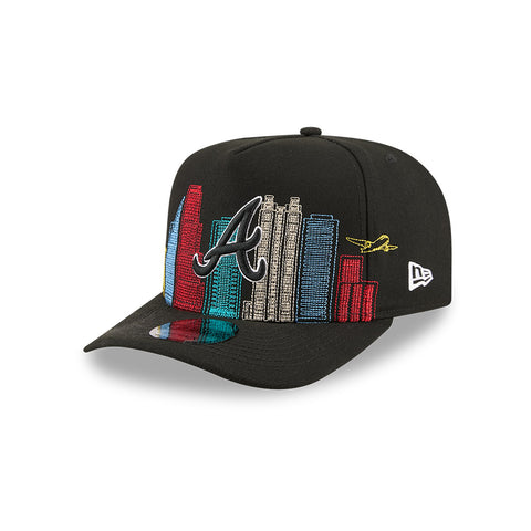New Era 9Fifty A-Frame Atlanta Braves Skyline Snapback Hat - Black New Era