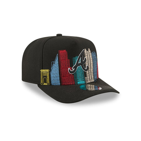 New Era 9Fifty A-Frame Atlanta Braves Skyline Snapback Hat - Black New Era