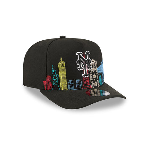 New Era 9Fifty A-Frame New York Mets Skyline Snapback Hat - Black New Era