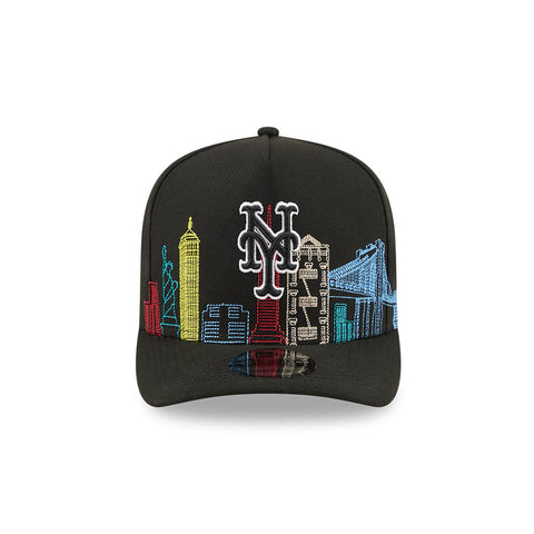 New Era 9Fifty A-Frame New York Mets Skyline Snapback Hat - Black New Era