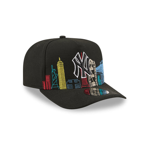 New Era 9Fifty A-Frame New York Yankees Skyline Snapback Hat - Black New Era