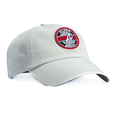 47 Brand Cleanup Atlanta Braves Circle Est. 1871 Patch Strapback Hat - Grey 47 Brand