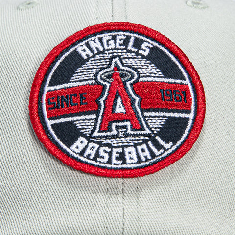 47 Brand Cleanup Los Angeles Angels Circle Est. 1961 Patch Strapback Hat - Grey 47 Brand