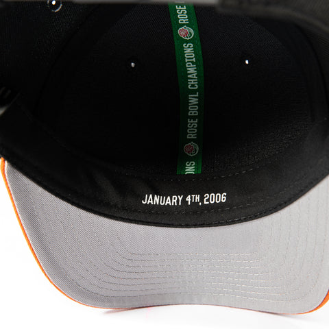 New Era 9Seventy Texas Longhorns College Football Playoff Patch Rose Bowl Game Stretch-Snapback Hat - Black, Burnt Orange New Era