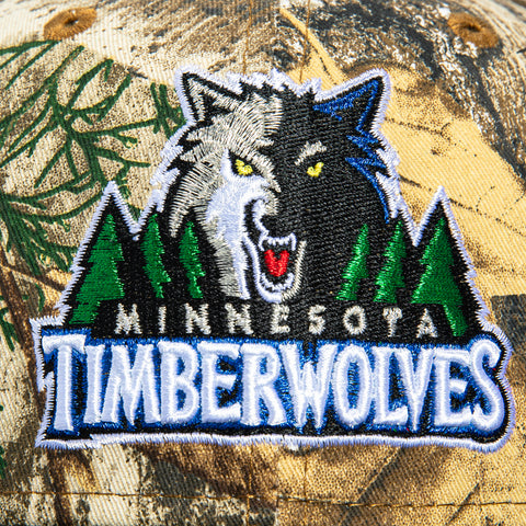 New Era 59Fifty Minnesota Timberwolves 35th Anniversary Patch 2008 Logo Hat - Realtree, Black New Era