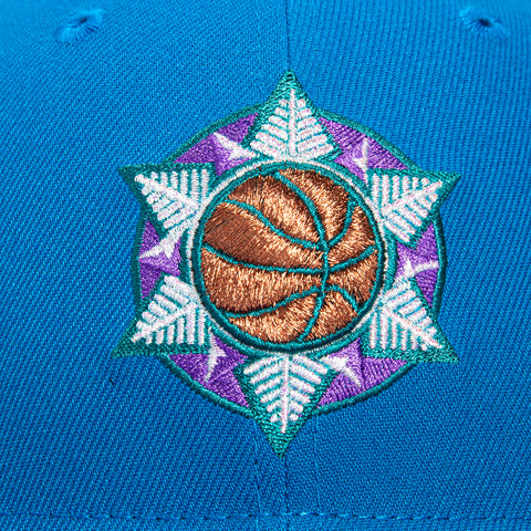 New Era 59Fifty Utah Jazz 1997 NBA Finals Patch Alternate Hat - Neon Blue, Purple New Era