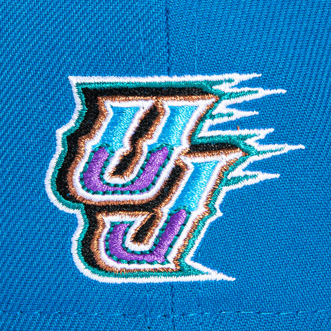 New Era 59Fifty Utah Jazz 1997 NBA Finals Patch Alternate Hat - Neon Blue, Purple New Era