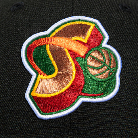 New Era 59Fifty Seattle Sonics 1996 All Star Game Patch Alternate Hat - Black, Brown New Era