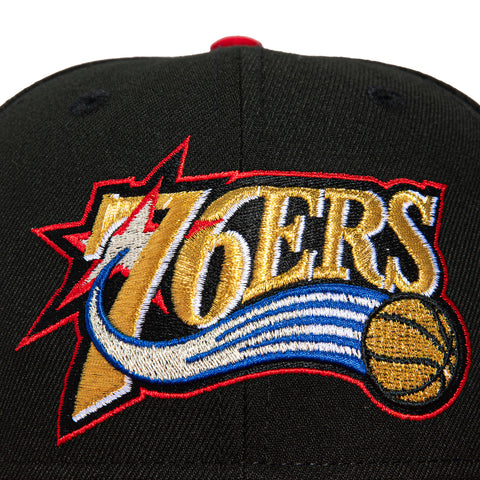 New Era 59Fifty Philadelphia 76ers 2001 NBA Finals Patch Hat - Black, Red New Era