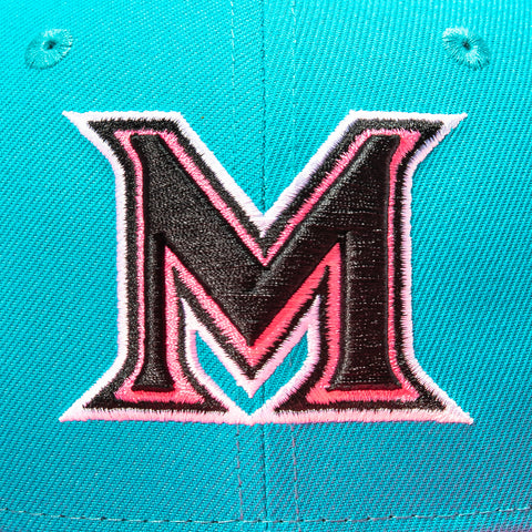 New Era 59Fifty Miami Marlins 2026 Florida Spring Training Patch City M Hat - Teal, Magenta New Era