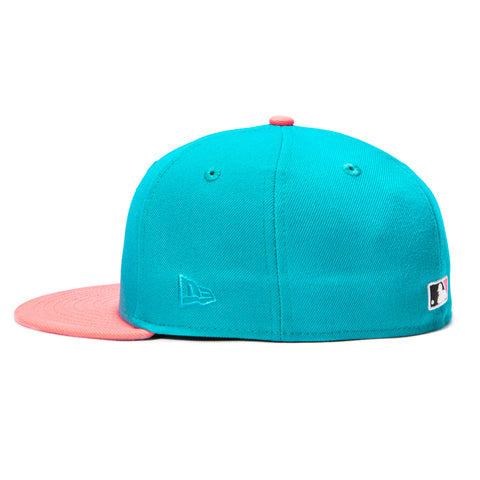 New Era 59Fifty Miami Marlins 2026 Florida Spring Training Patch City M Hat - Teal, Magenta New Era