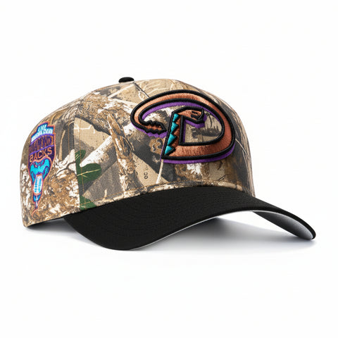 New Era 9Forty A-Frame Arizona Diamondbacks Inaugural Patch D Snapback Hat - Realtree, Black New Era