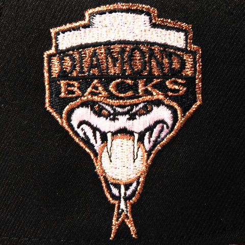 New Era 9Forty A-Frame Arizona Diamondbacks Inaugural Patch Rose Pink UV Snapback Hat - Black, Brown New Era