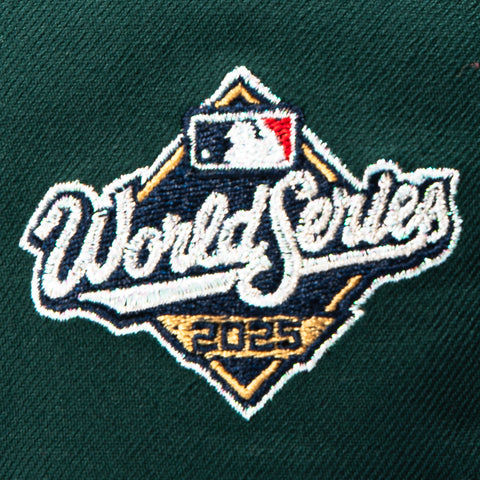 New Era 9Forty A-Frame Los Angeles Dodgers 2025 World Series Patch Snapback Hat - Green, White New Era