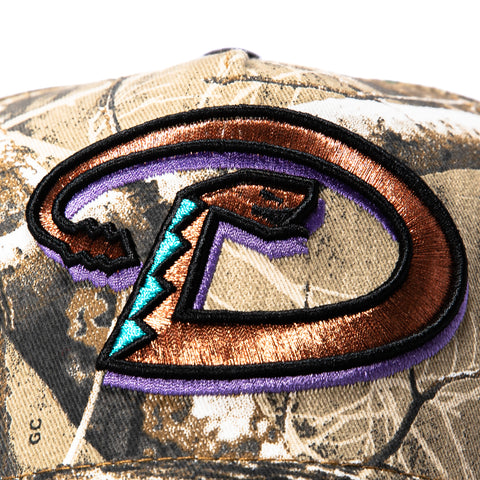 New Era 9Forty A-Frame Arizona Diamondbacks Inaugural Patch D Snapback Hat - Realtree, Black New Era