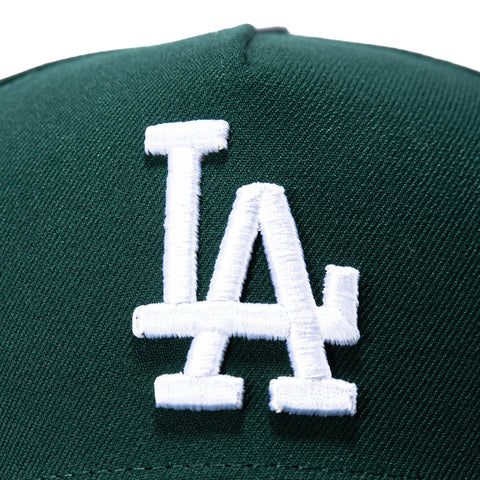 New Era 9Forty A-Frame Los Angeles Dodgers 2025 World Series Patch Snapback Hat - Green, White New Era