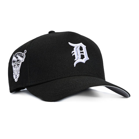 New Era 9Forty A-Frame Detroit Tigers 2000 Inaugural Patch Snapback Hat - Black, White New Era