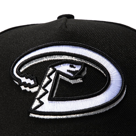 New Era 9Forty A-Frame Arizona Diamondbacks Inaugural Patch D Snapback Hat - Black, White New Era