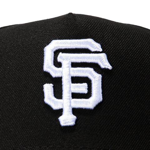 New Era 9Forty A-Frame San Francisco Giants 25th Anniversary Stadium Patch Snapback Hat - Black, White New Era