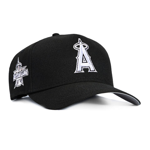 New Era 9Forty A-Frame Los Angeles Angels 2010 All Star Game Patch Snapback Hat - Black, White New Era