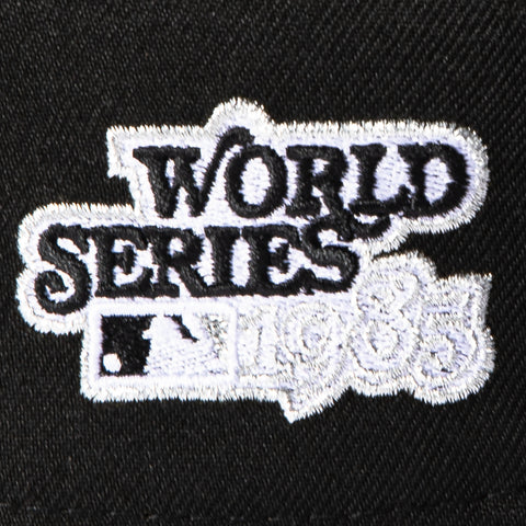 New Era 9Forty A-Frame Kansas City Royals 1985 World Series Patch Snapback Hat - Black, White New Era