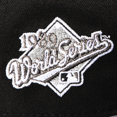 New Era 9Forty A-Frame Oakland Athletics 1989 World Series Patch Snapback Hat - Black, White New Era