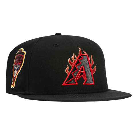New Era 59Fifty Fire Pack Arizona Diamondbacks Inaugural Patch Hat - Black New Era
