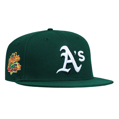 New Era 59Fifty Wintergreen Oakland Athletics Battle of the Bay World Series Patch Hat - Green, White New Era