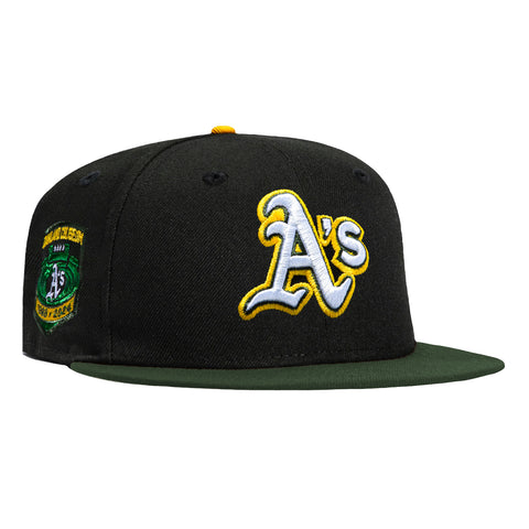 New Era 59Fifty Oakland Athletics Final Season Patch Hat - Black, Green New Era