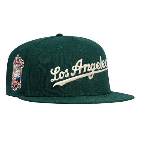 New Era 59Fifty Los Angeles Dodgers 40th Anniversary Patch Script Hat - Green, Ivory New Era