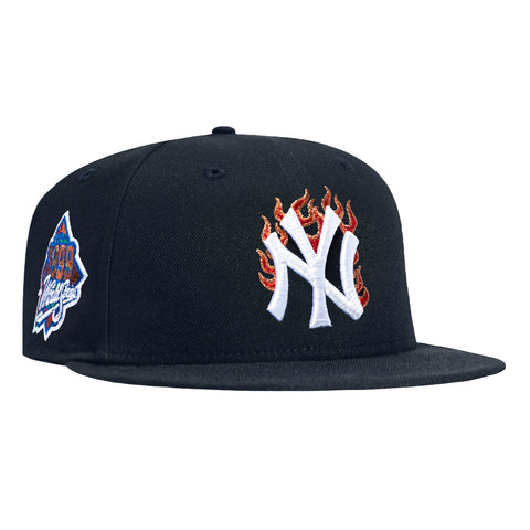 New Era 59Fifty Fire Pack New York Yankees 1999 World Series Patch Hat - Navy New Era