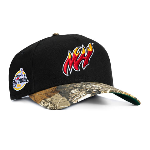 New Era 9Forty A-Frame Miami Heat The Finals 2006 Patch Snapback Hat - Black, Realtree New Era