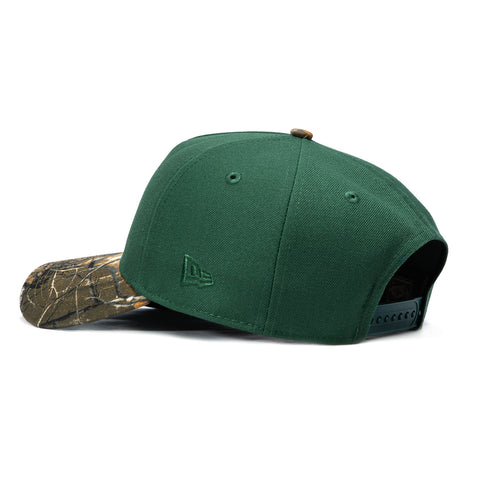 New Era 9Forty A-Frame Milwaukee Bucks 1993 Logo Patch Snapback Hat - Green, Realtree New Era