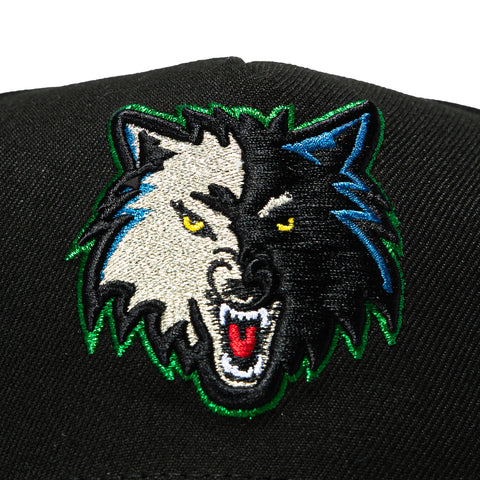 New Era 9Forty A-Frame Minnesota Timberwolves 35th Anniversary Patch Snapback Hat - Black, Realtree New Era