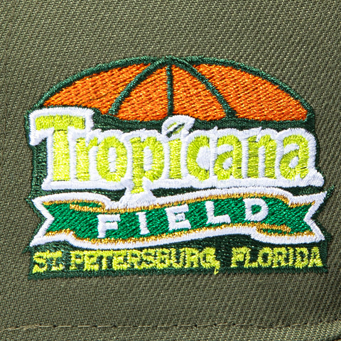 New Era 59Fifty Citrus Tampa Bay Rays Tropicana Field Patch Hat - Olive, Olive New Era