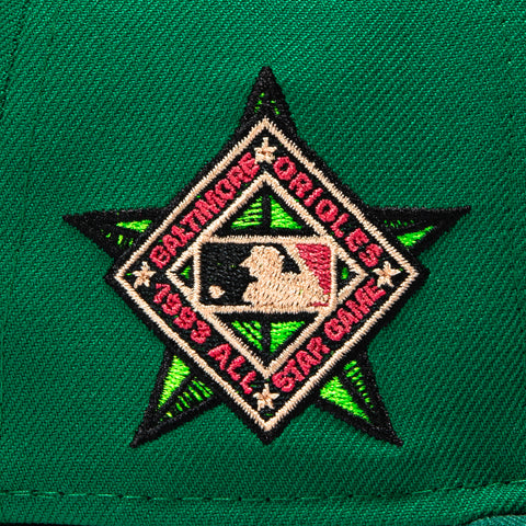 New Era 59Fifty Citrus Baltimore Orioles 1994 All Star Game Patch Alternate Hat - Kelly, Green New Era