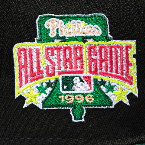 New Era 59Fifty Citrus Philadelphia Phillies 1996 All Star Game Patch Hat - Black, Green New Era