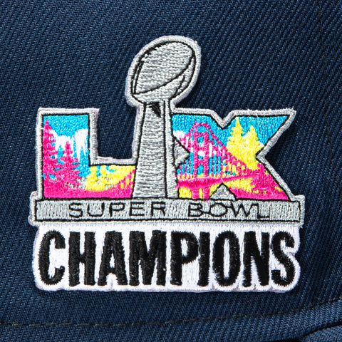 New Era 59Fifty Seattle Seahawks 2026 Super Bowl Champions Patch Hat - Navy New Era