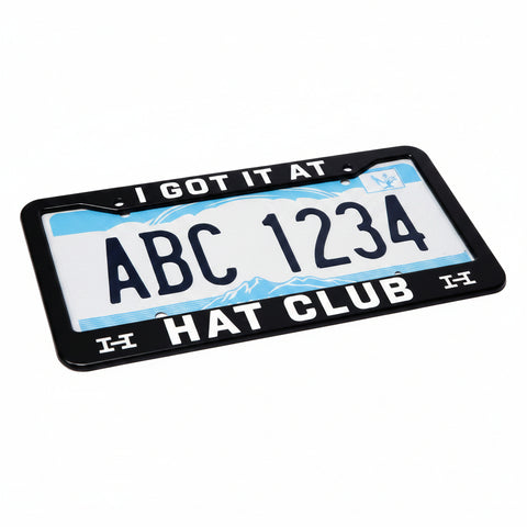 Hat Club License Plate Frame - Black Hat Club