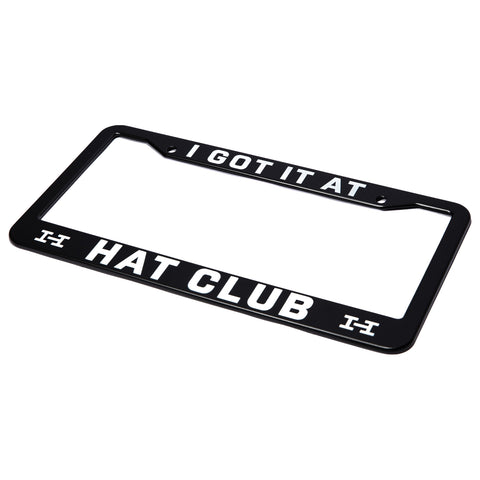 Hat Club License Plate Frame - Black Hat Club
