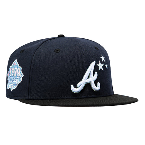 New Era 59Fifty Atlanta Braves 1999 World Series Patch Star Hat - Navy, Black New Era