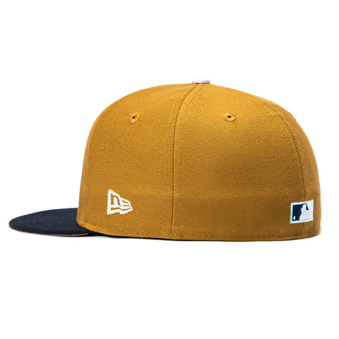 New Era 59Fifty Philadelphia Phillies 2009 World Series Patch Pink UV Hat - Gold, Navy New Era