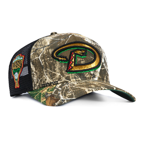 New Era 9Forty A-Frame Arizona Diamondbacks Inaugural Patch Snapback Rail D Hat - RealTree, Black New Era