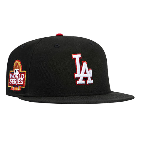 New Era 59Fifty Los Angeles Dodgers 2024 World Series Champions Patch Hat - Black, White, Red New Era