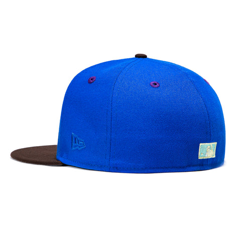 New Era 59Fifty New York Yankees Script Patch Hat - Royal, Brown, Magenta New Era