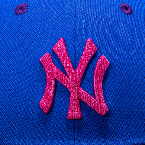 New Era 59Fifty New York Yankees Script Patch Hat - Royal, Brown, Magenta New Era