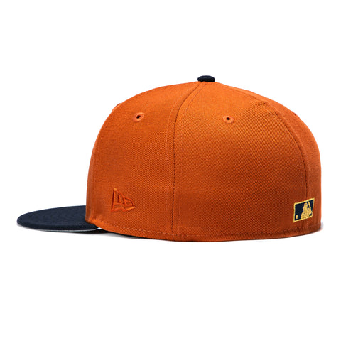 New Era 59Fifty New York Mets 25th Anniversary Patch Hat - Burnt Orange, Navy New Era